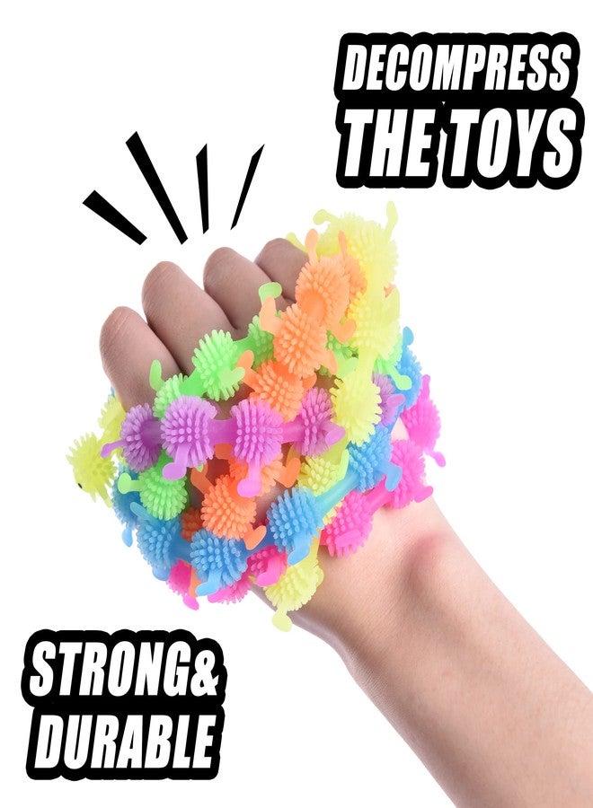 Rtinsd 12 PCS Caterpillars Stretchy String Fidget Sensory Toys,Relaxing Toys for Kids and Adults,Relieve Anxiety Stress for Autistic Children,Goodie Bag Fillers(Worm Style) - Image 2